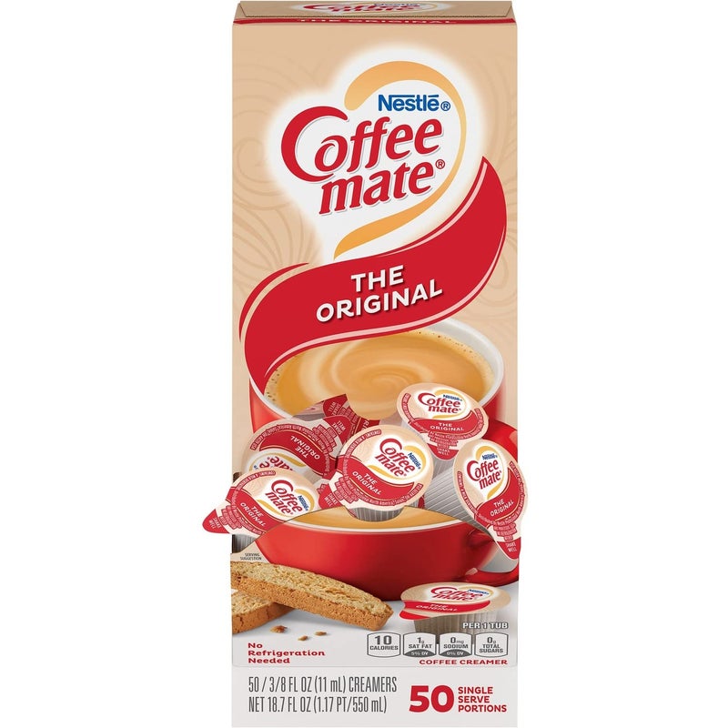 Nestlé® Coffee-mate Liquid Creamer Singles, Original, 0.38 Oz, Box Of 50 Singles